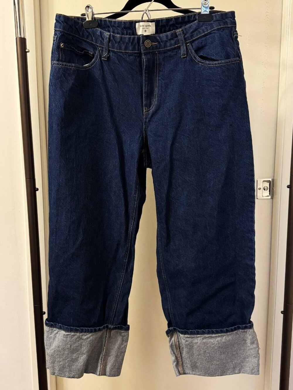 KATE SPADE X TARGET High-Rise Straight Leg Wide Cuff Jeans - size 14
